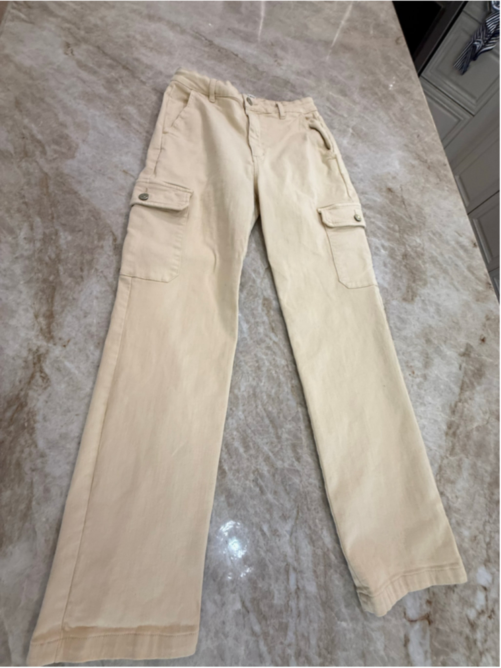 NAF NAF PARIS CARGO Pants Size 10 Beige